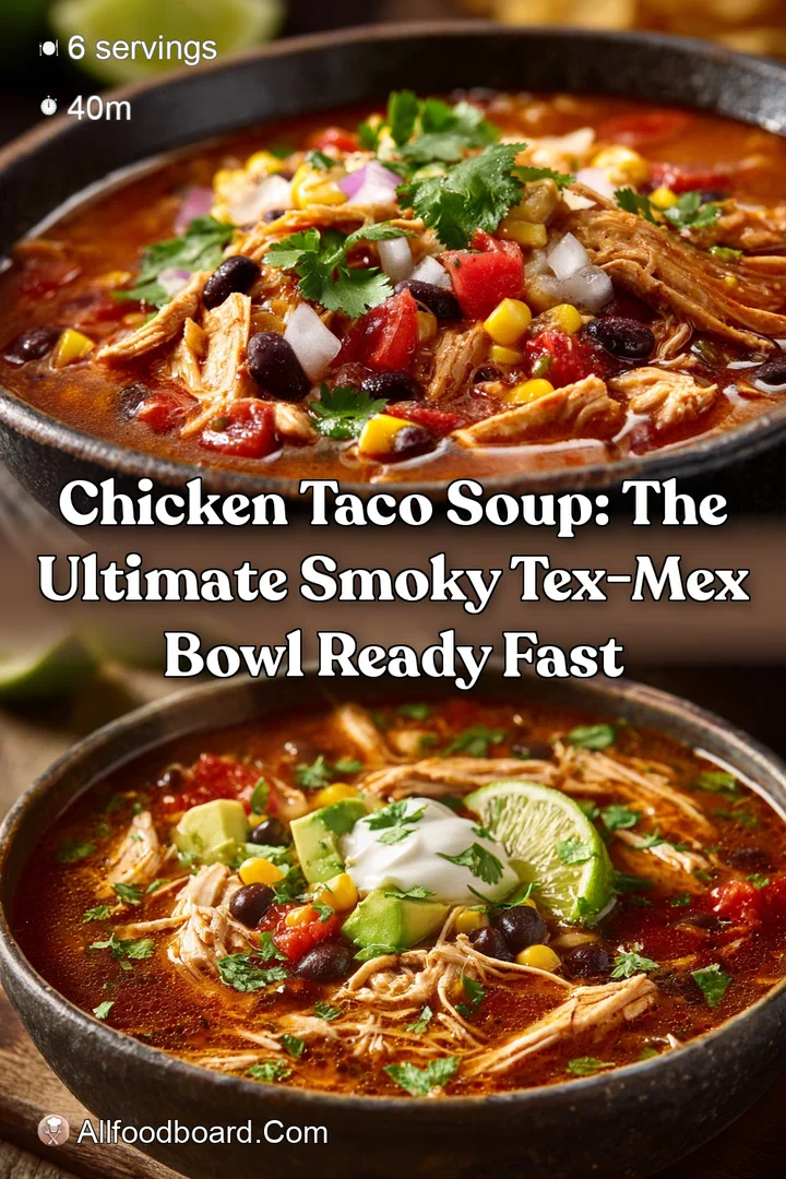 Chicken Taco Soup: The Ultimate Smoky Tex-Mex Bowl Ready Fast