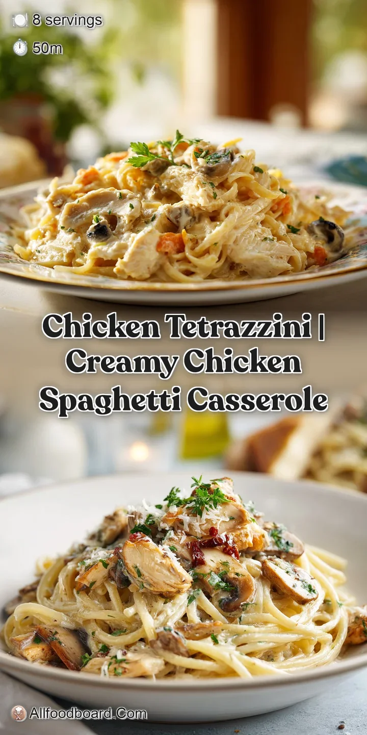 Close-up of a fork twirling creamy baked pasta, revealing tender chicken and vibrant green herbs.