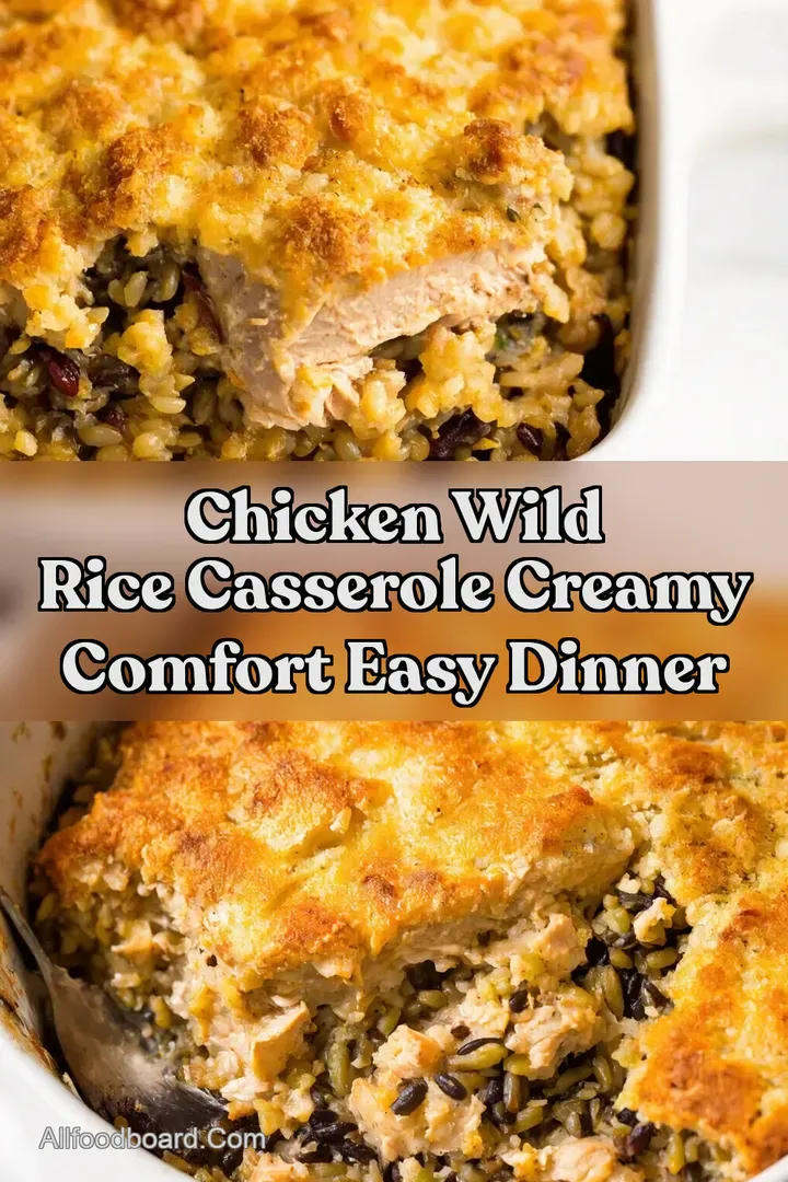 Chicken Wild Rice Casserole Creamy Comfort Easy Dinner : PIN FOR LATER Chicken Wild Rice Casserole Creamy Comfort Easy Dinner