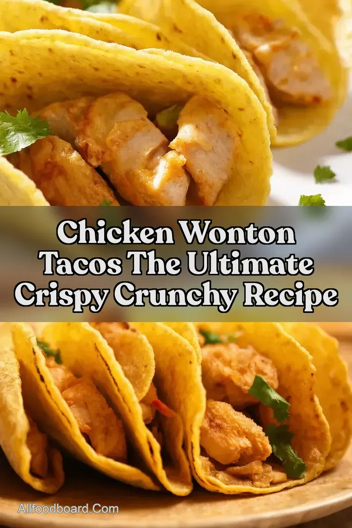 Chicken Wonton Tacos The ULTIMATE Crispy Crunchy Recipe : PIN FOR LATER Chicken Wonton Tacos The ULTIMATE Crispy Crunchy Recipe