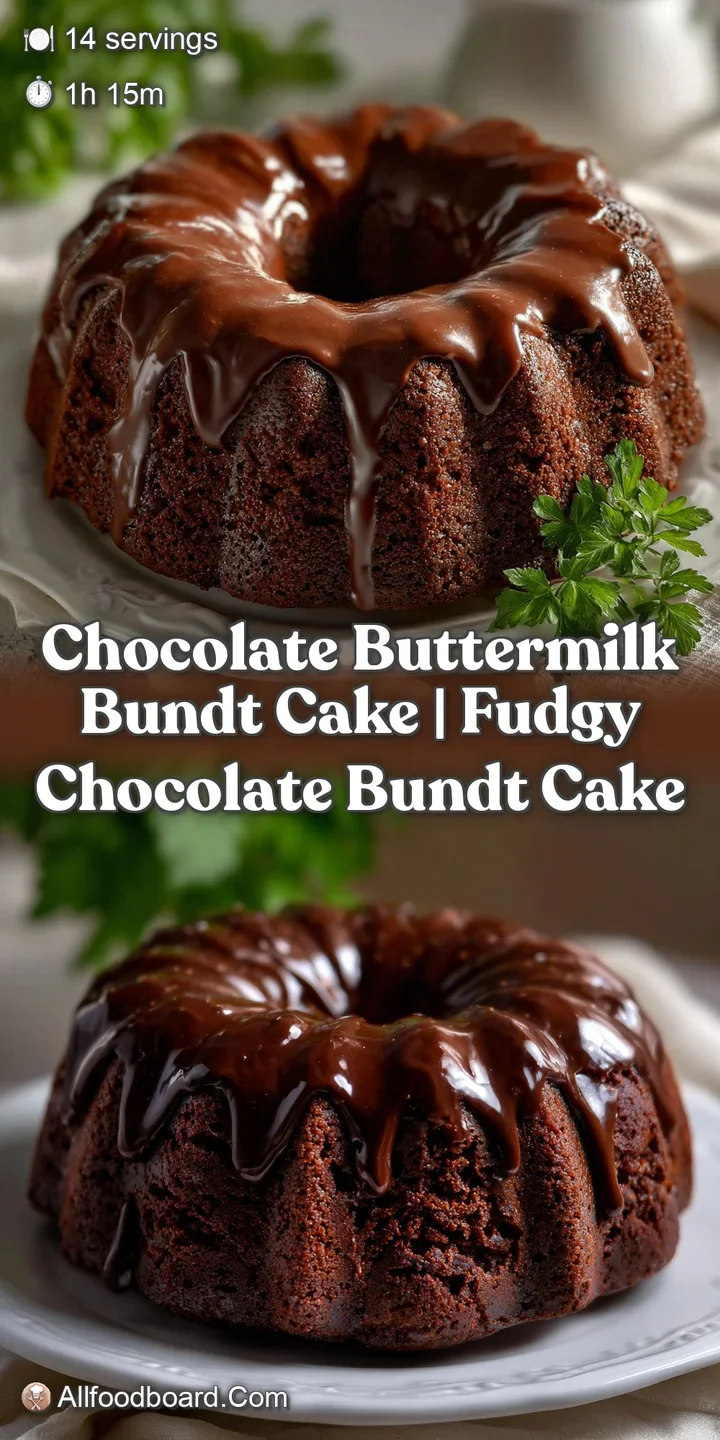 Chocolate Buttermilk Bundt Cake | Fudgy Chocolate Bundt Cake