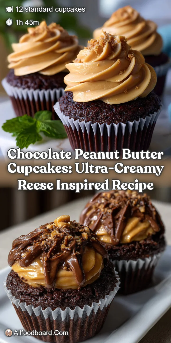 Chocolate Peanut Butter Cupcakes: Ultra-Creamy Reese Inspired Recipe