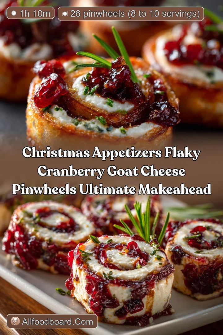 Christmas Appetizers Flaky Cranberry Goat Cheese Pinwheels Ultimate MakeAhead
