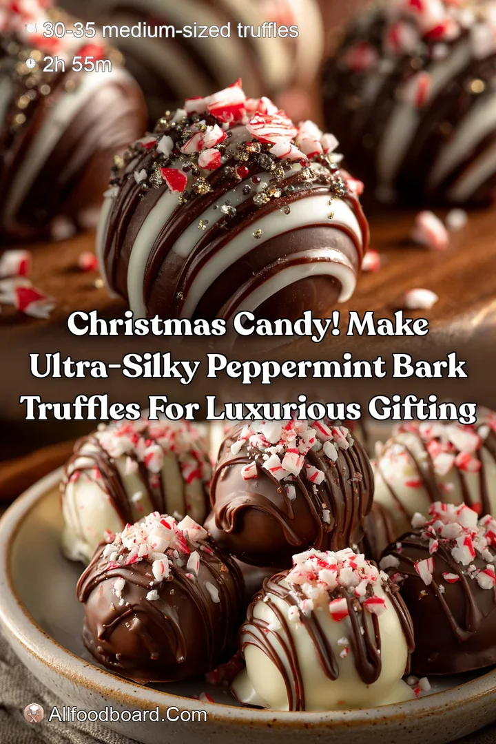 Christmas Candy! Make Ultra-Silky Peppermint Bark Truffles for Luxurious Gifting