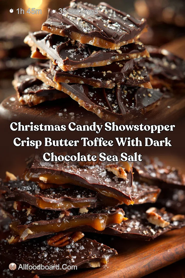 Christmas Candy Showstopper Crisp Butter Toffee with Dark Chocolate Sea Salt