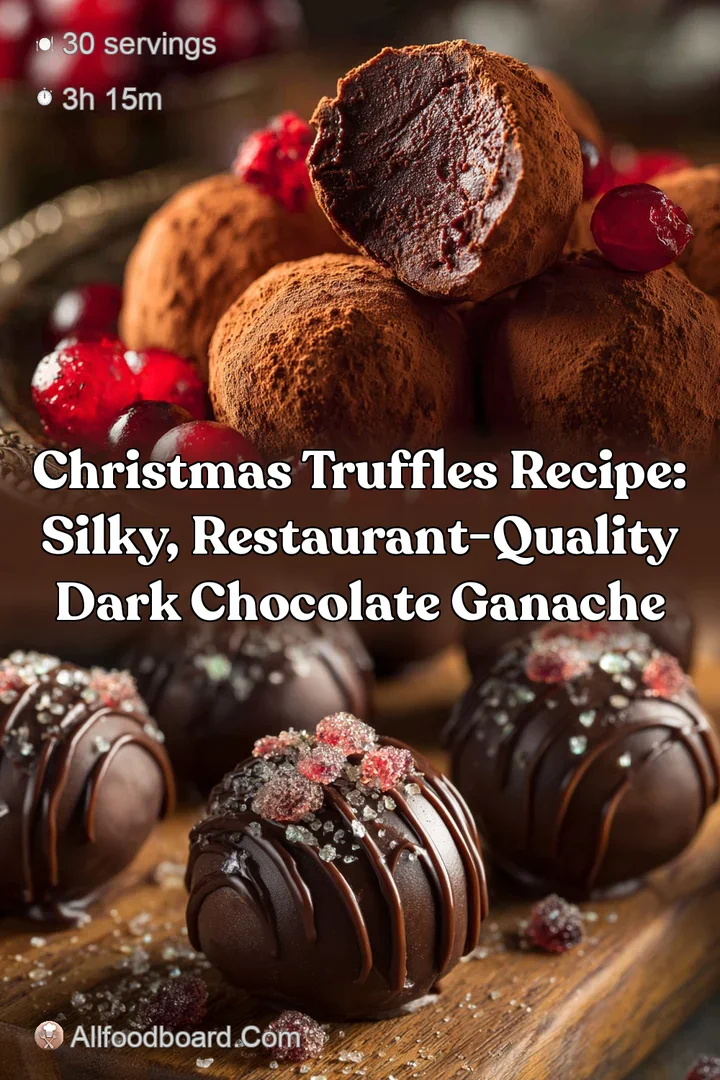 Christmas Truffles Recipe: Silky Restaurant-Quality Dark Chocolate Ganache
