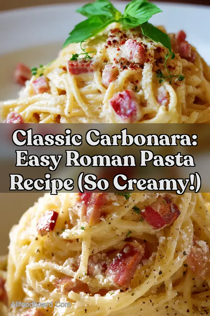 Classic Carbonara: Easy Roman Pasta Recipe (So Creamy!)