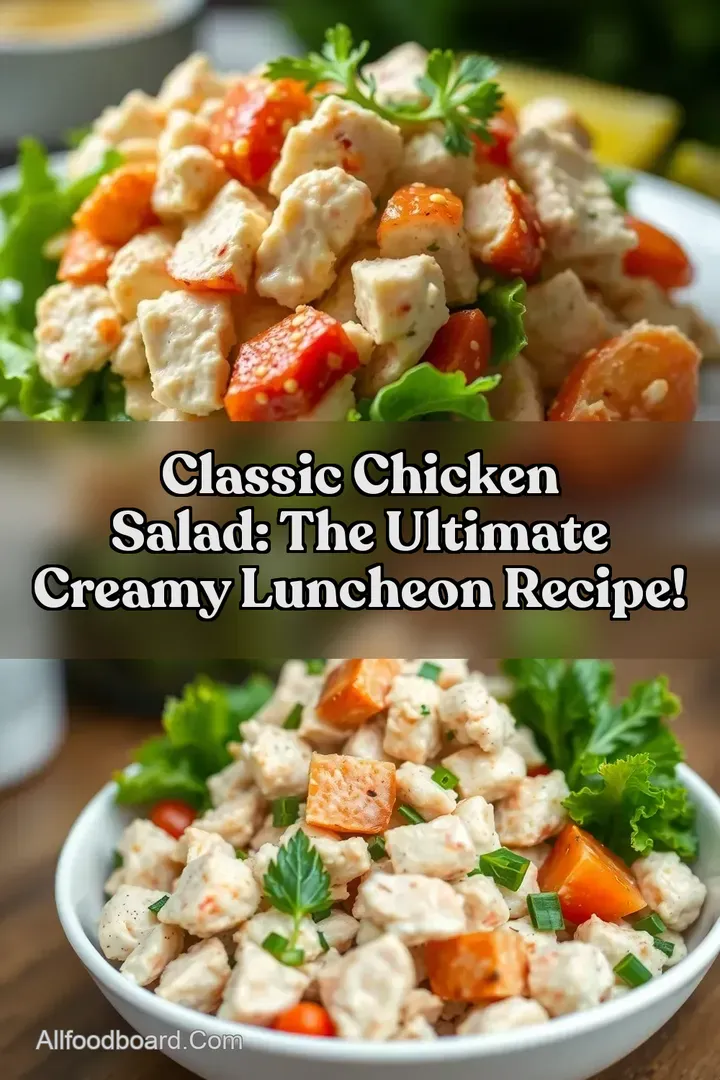 Classic Chicken Salad: The ULTIMATE Creamy Luncheon Recipe! : PIN FOR LATER Classic Chicken Salad: The ULTIMATE Creamy Luncheon Recipe!