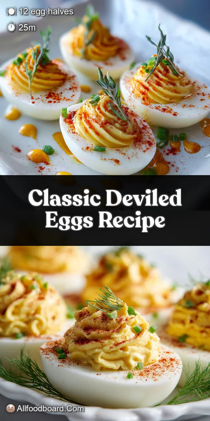 Close-up of a deviled egg with a smooth, rich filling, topped with a vibrant dusting of paprika. Mouthwatering.