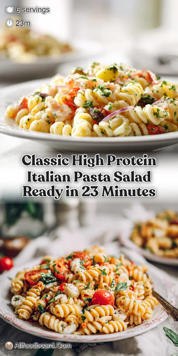 Close-up: Twirls of pasta, diced tomatoes, and fresh basil leaves glisten with a light, appetizing dressing. Creamy mozzar...