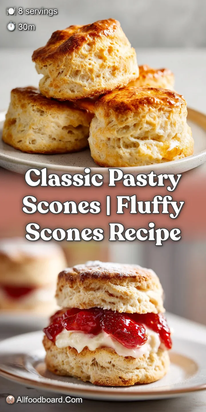 Close-up of a flaky scone, its crust glistening with melted butter. Hints of golden-brown edges suggest a warm, satisfying...