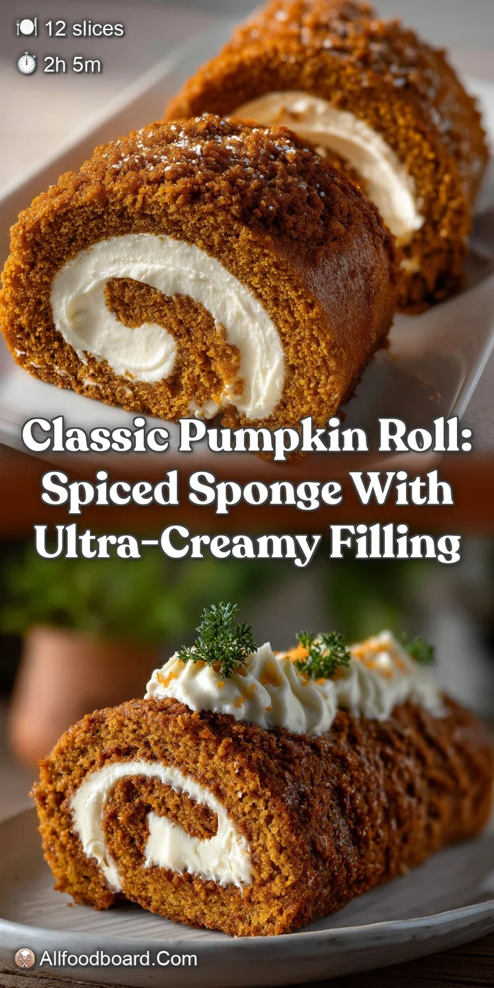 Classic Pumpkin Roll: Spiced Sponge with Ultra-Creamy Filling
