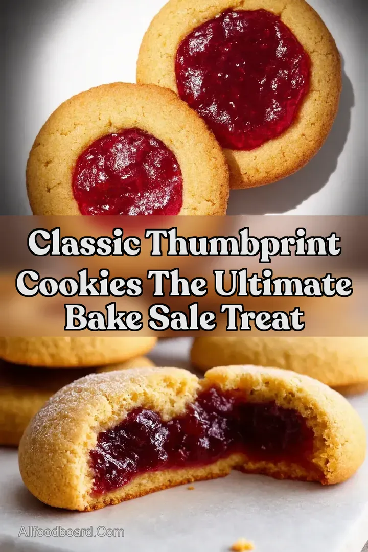 Classic Thumbprint Cookies The Ultimate Bake Sale Treat : PIN FOR LATER Classic Thumbprint Cookies The Ultimate Bake Sale Treat