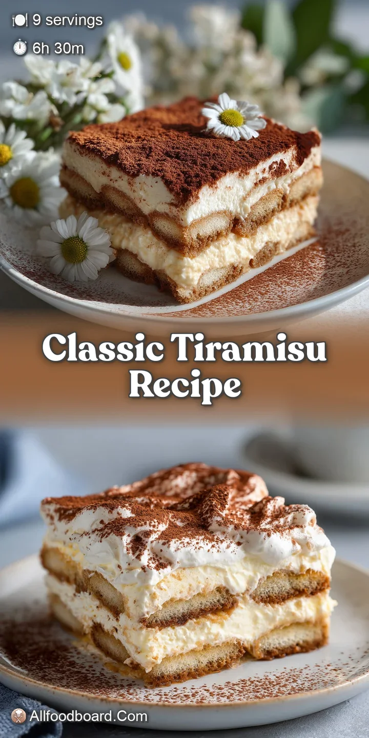 Close-up of tiramisu showcasing the velvety texture of the cream and the deep brown of the cocoa powder and coffee.