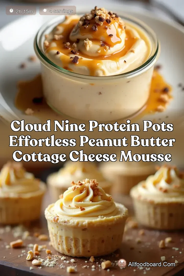 Cloud Nine Protein Pots Effortless Peanut Butter Cottage Cheese Mousse : PIN FOR LATER Cloud Nine Protein Pots Effortless Peanut Butter Cottage Cheese Mousse