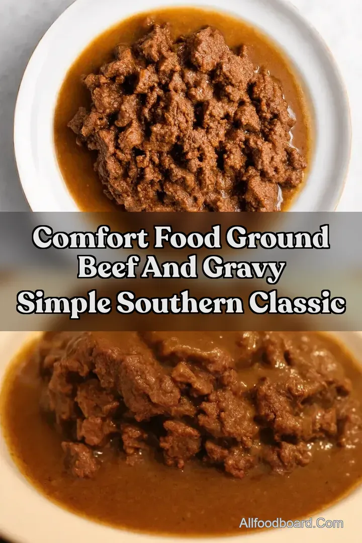 Comfort Food Ground beef and gravy Simple Southern Classic : PIN FOR LATER Comfort Food Ground beef and gravy Simple Southern Classic