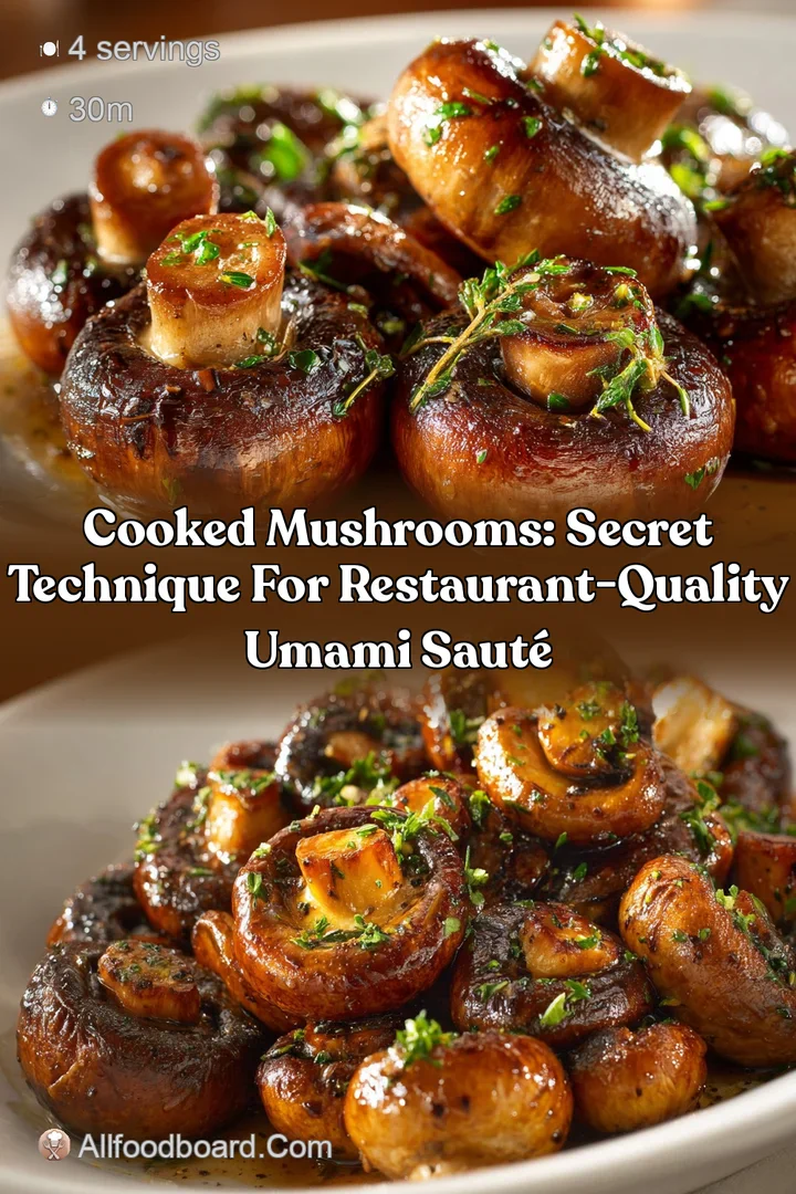 Cooked Mushrooms: Secret Technique for Restaurant-Quality Umami Saut&eacute;