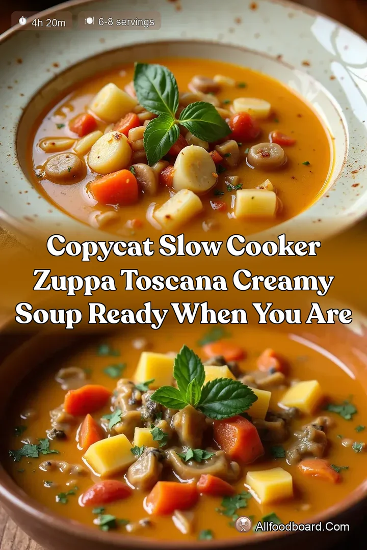 Copycat Slow Cooker Zuppa Toscana Creamy Soup Ready When You Are : PIN FOR LATER Copycat Slow Cooker Zuppa Toscana Creamy Soup Ready When You Are