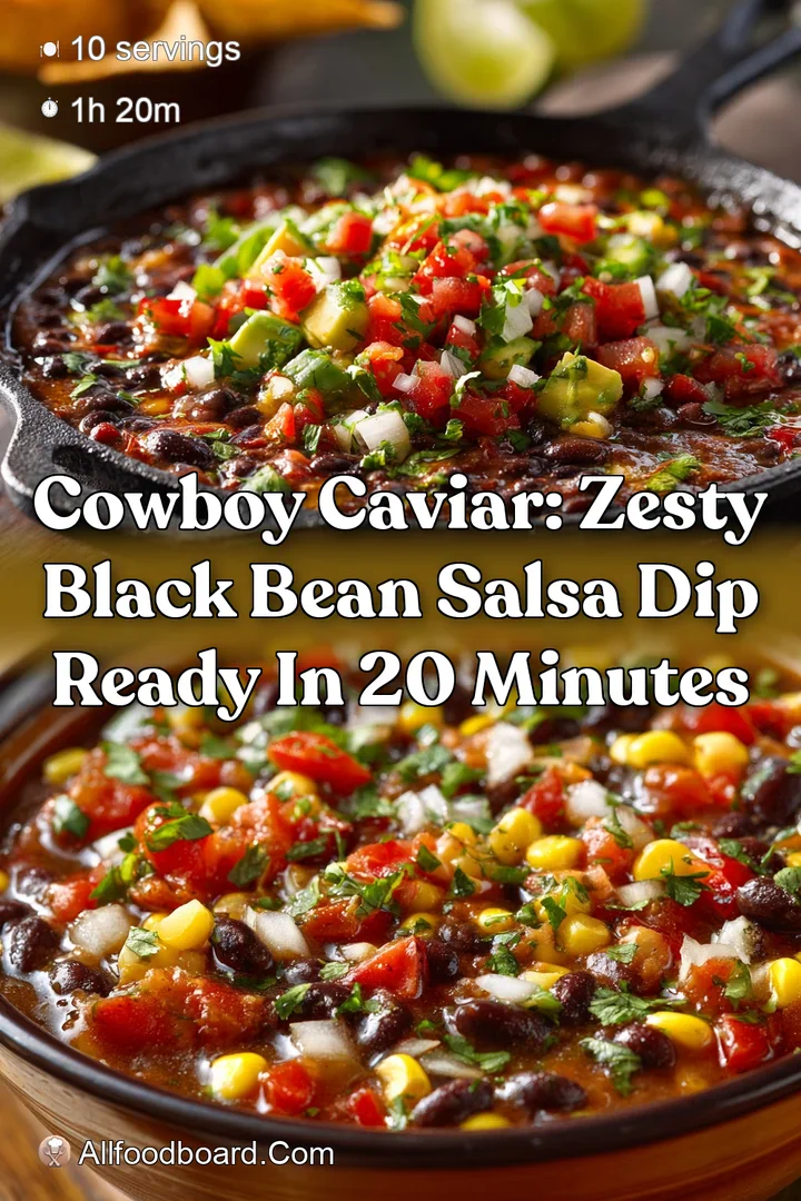 Cowboy Caviar: Zesty Black Bean Salsa Dip Ready in 20 Minutes