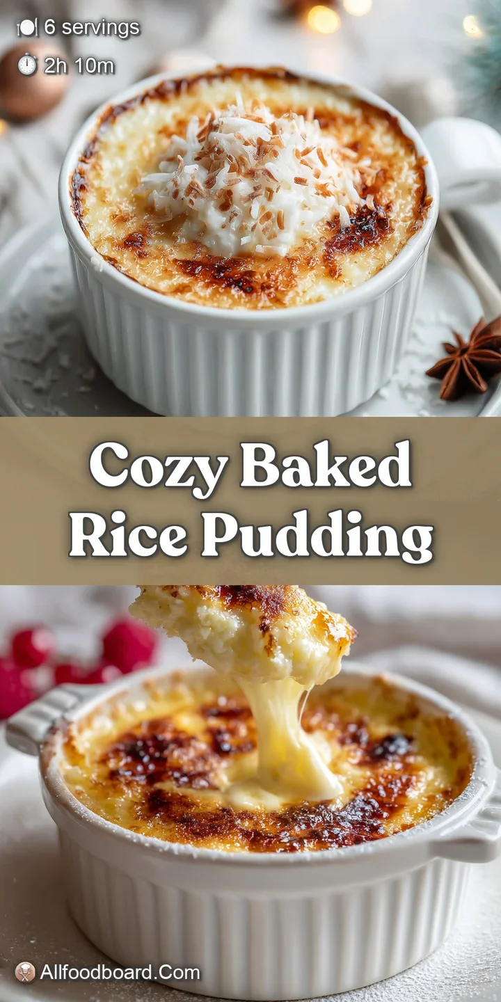 Close-up of a spoonful of creamy, steaming rice pudding. Cinnamon speckles dance on the slightly caramelized surface.