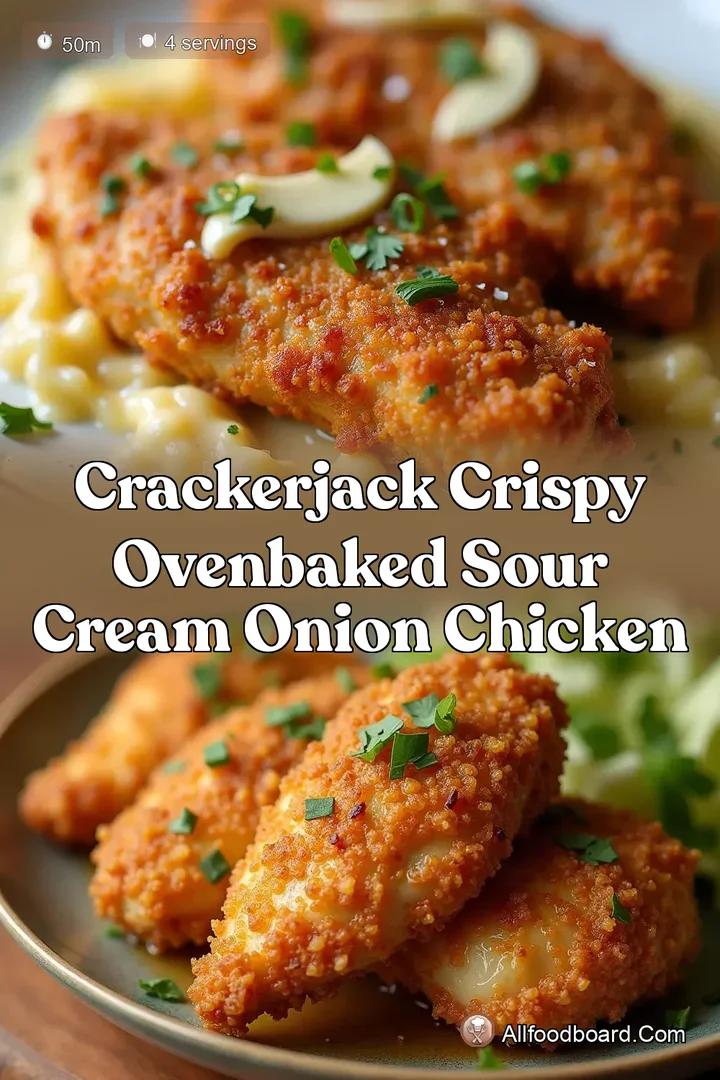 Crackerjack Crispy OvenBaked Sour Cream Onion Chicken : PIN FOR LATER Crackerjack Crispy OvenBaked Sour Cream Onion Chicken