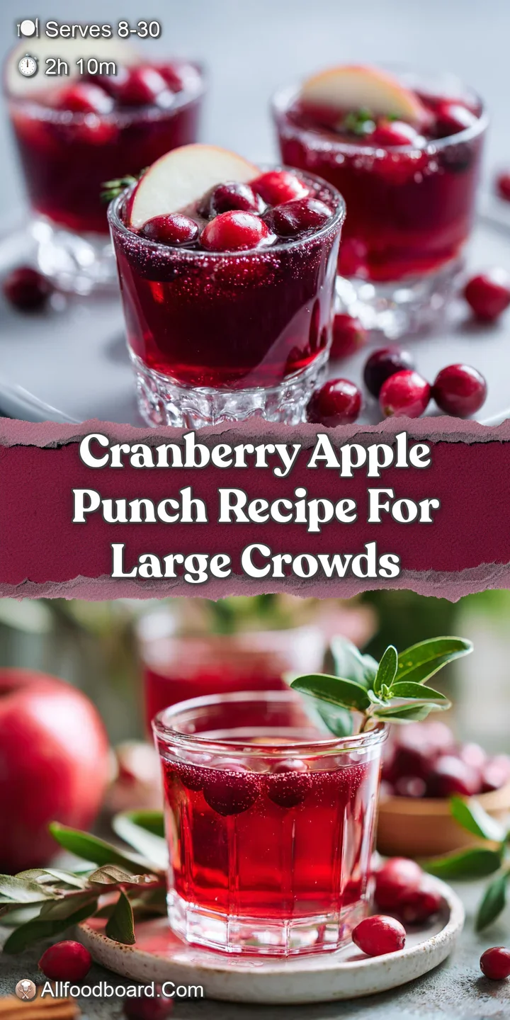 Close-up of chilled cranberry apple punch; condensation beads on the glass, highlighting the juicy cranberries and crisp a...