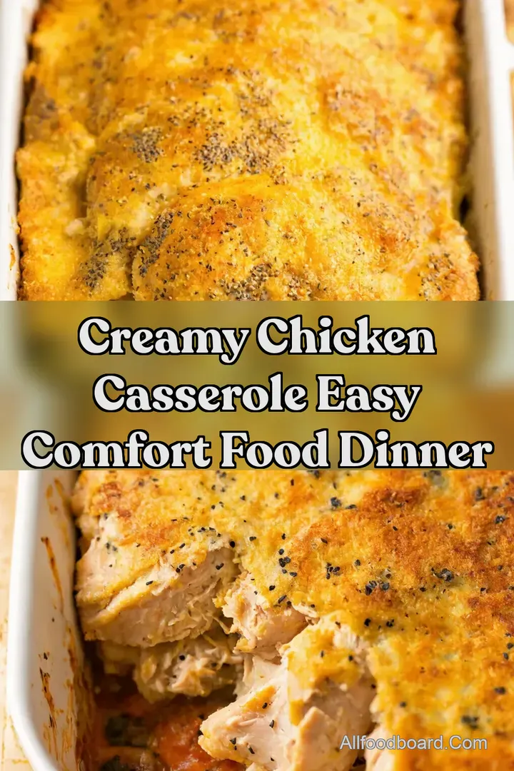 Creamy Chicken Casserole Easy Comfort Food Dinner : PIN FOR LATER Creamy Chicken Casserole Easy Comfort Food Dinner