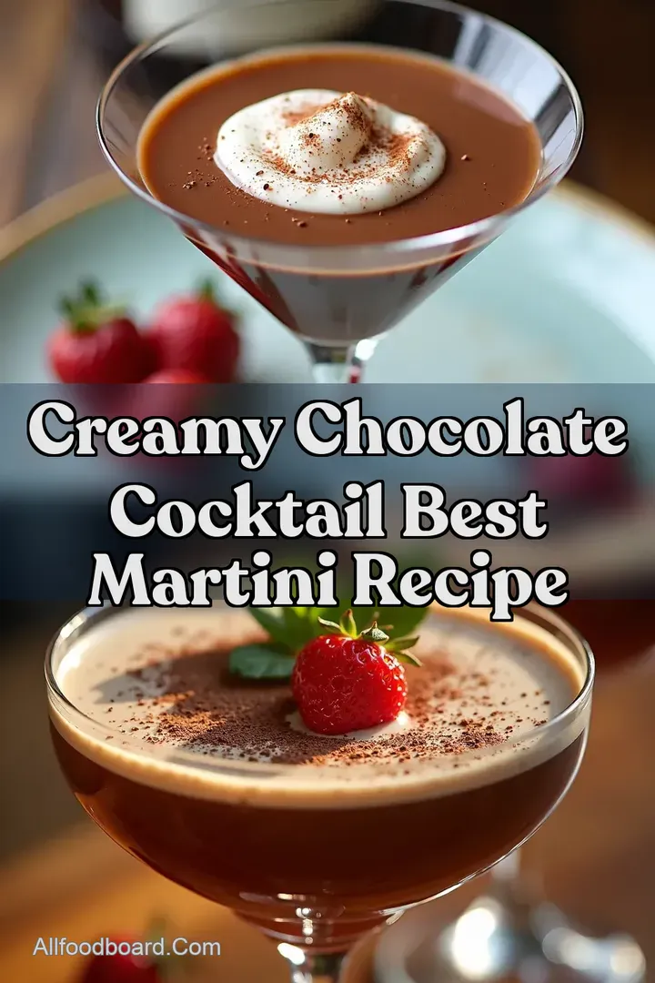 Creamy chocolate cocktail Best Martini Recipe