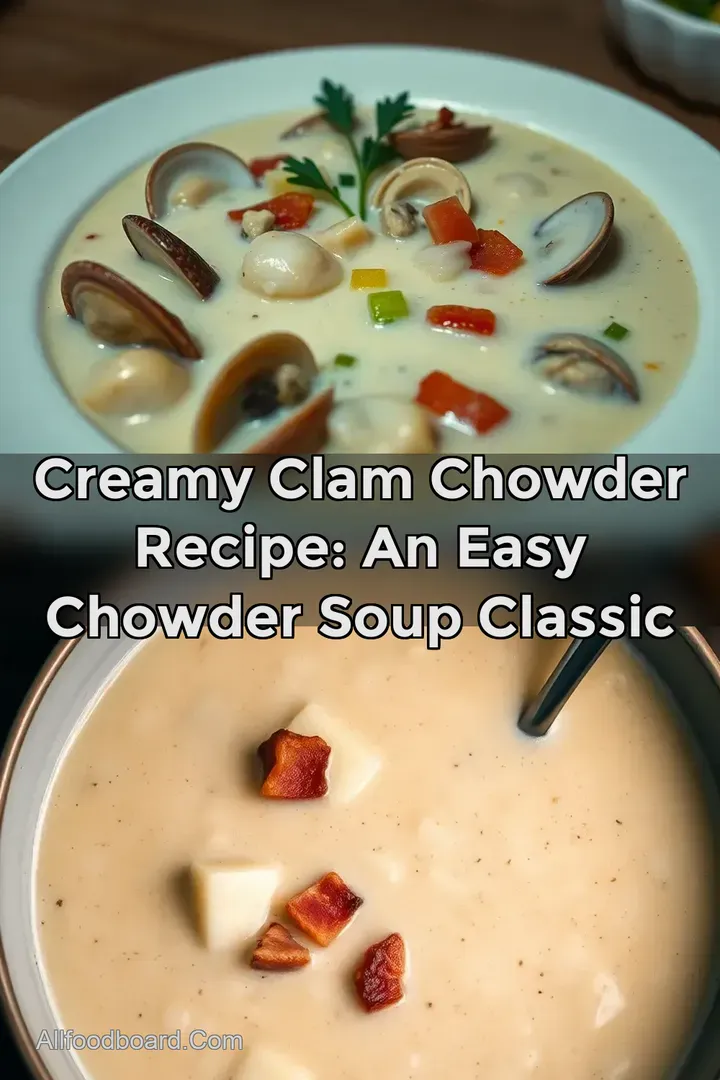 Creamy Clam Chowder Recipe: An Easy Chowder Soup Classic : PIN FOR LATER Creamy Clam Chowder Recipe: An Easy Chowder Soup Classic