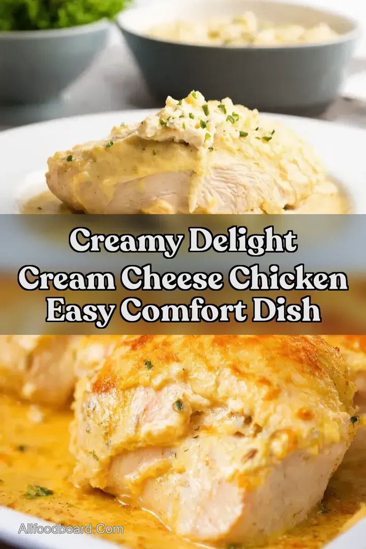 Creamy Delight Cream Cheese Chicken Easy Comfort Dish : PIN FOR LATER Creamy Delight Cream Cheese Chicken Easy Comfort Dish