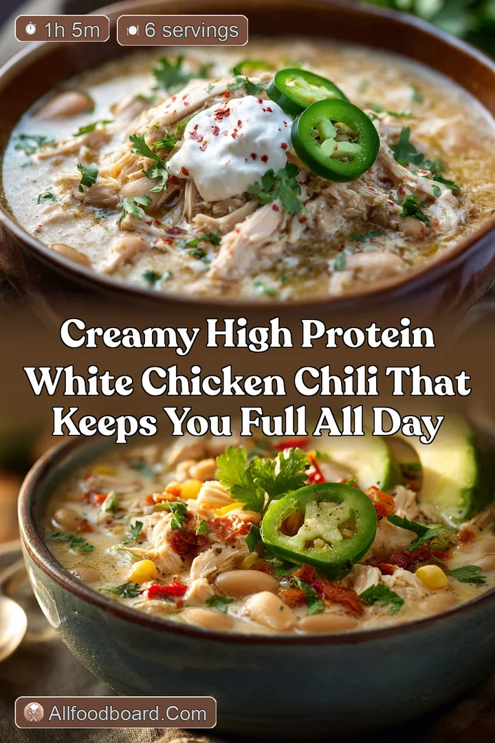 Creamy High Protein White Chicken Chili That Keeps You Full All Day