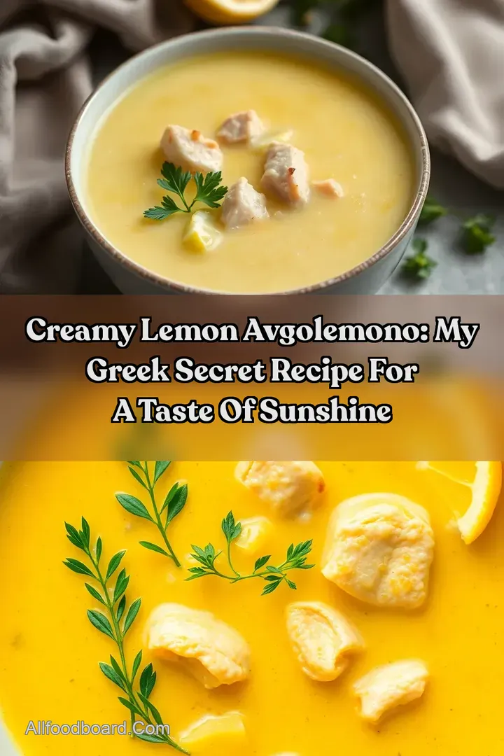Creamy Lemon Avgolemono: My Greek Secret Recipe for a Taste of Sunshine : PIN FOR LATER Creamy Lemon Avgolemono: My Greek Secret Recipe for a Taste of Sunshine