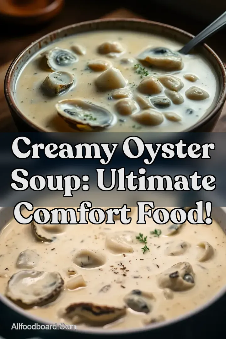 Creamy Oyster Soup: Ultimate Comfort Food! : PIN FOR LATER Creamy Oyster Soup: Ultimate Comfort Food!