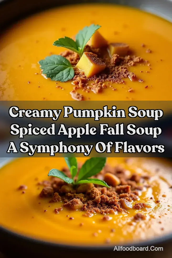 Creamy Pumpkin Soup Spiced Apple Fall Soup A Symphony of Flavors