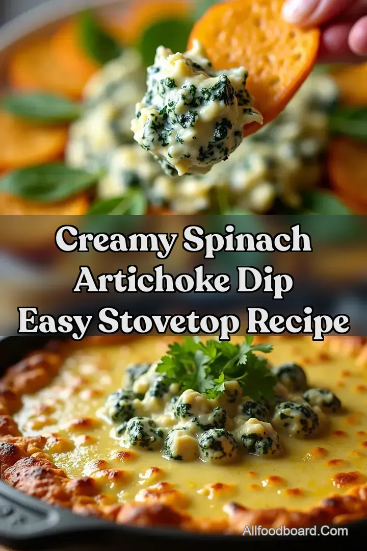 Creamy Spinach Artichoke Dip Easy Stovetop Recipe