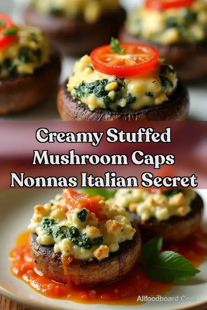 Creamy Stuffed Mushroom Caps Nonnas Italian Secret