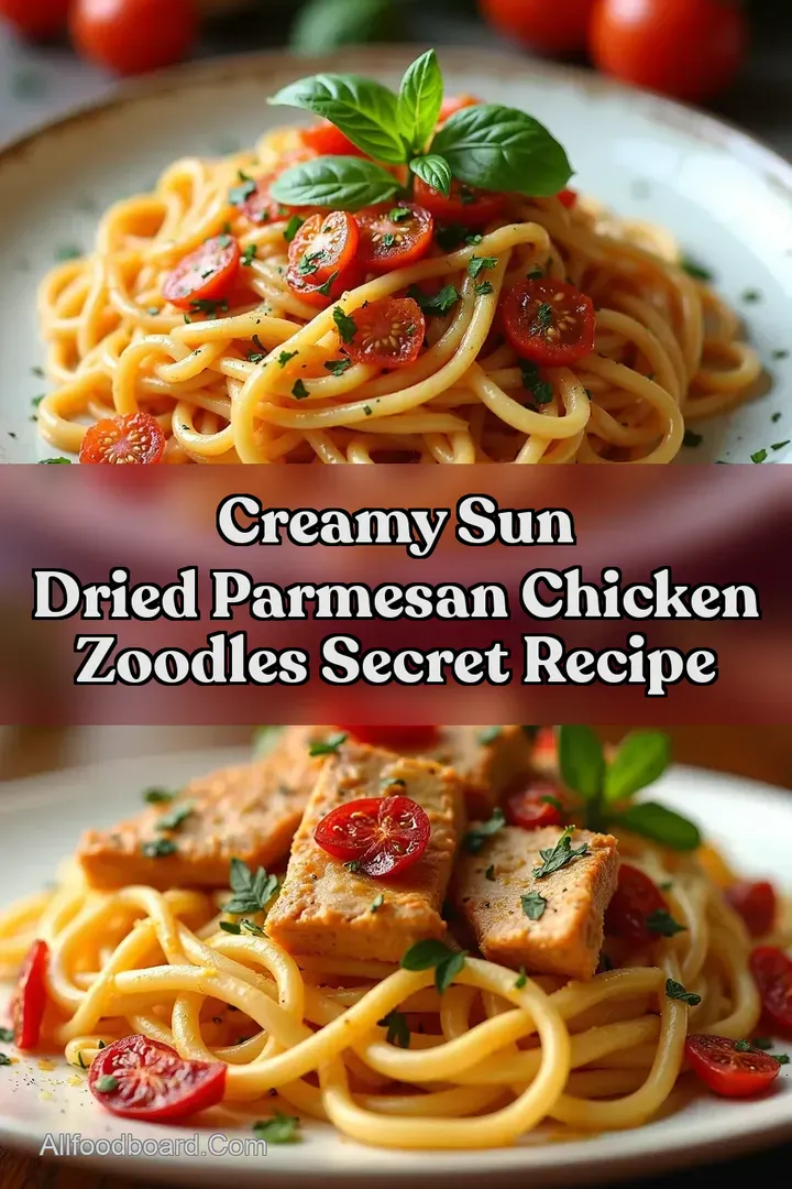 Creamy Sun Dried Parmesan Chicken Zoodles Secret Recipe