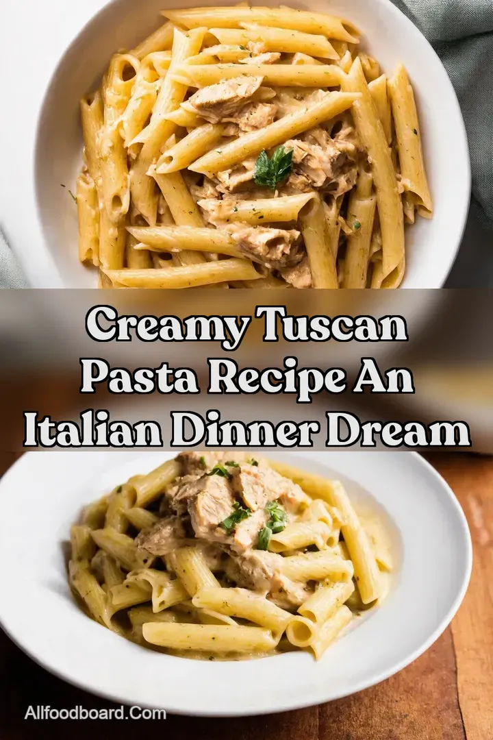Creamy Tuscan Pasta Recipe An Italian Dinner Dream