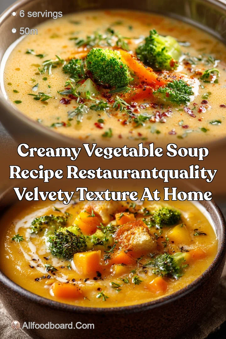 Creamy Vegetable Soup Recipe RestaurantQuality Velvety Texture at Home