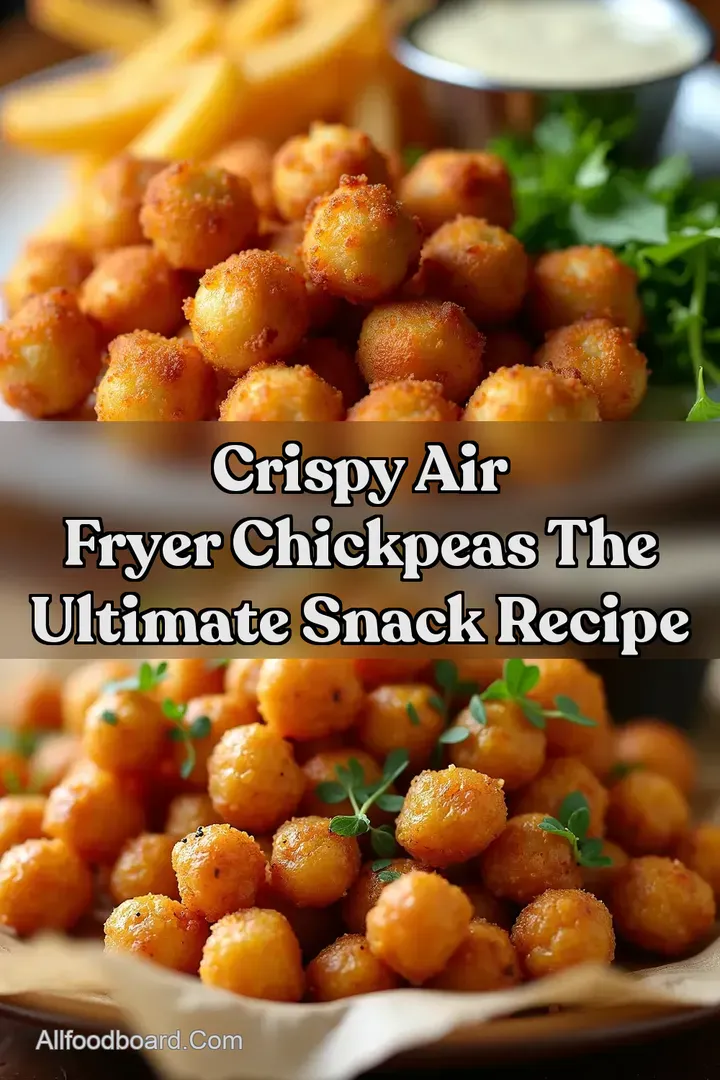 Crispy Air Fryer Chickpeas The Ultimate Snack Recipe