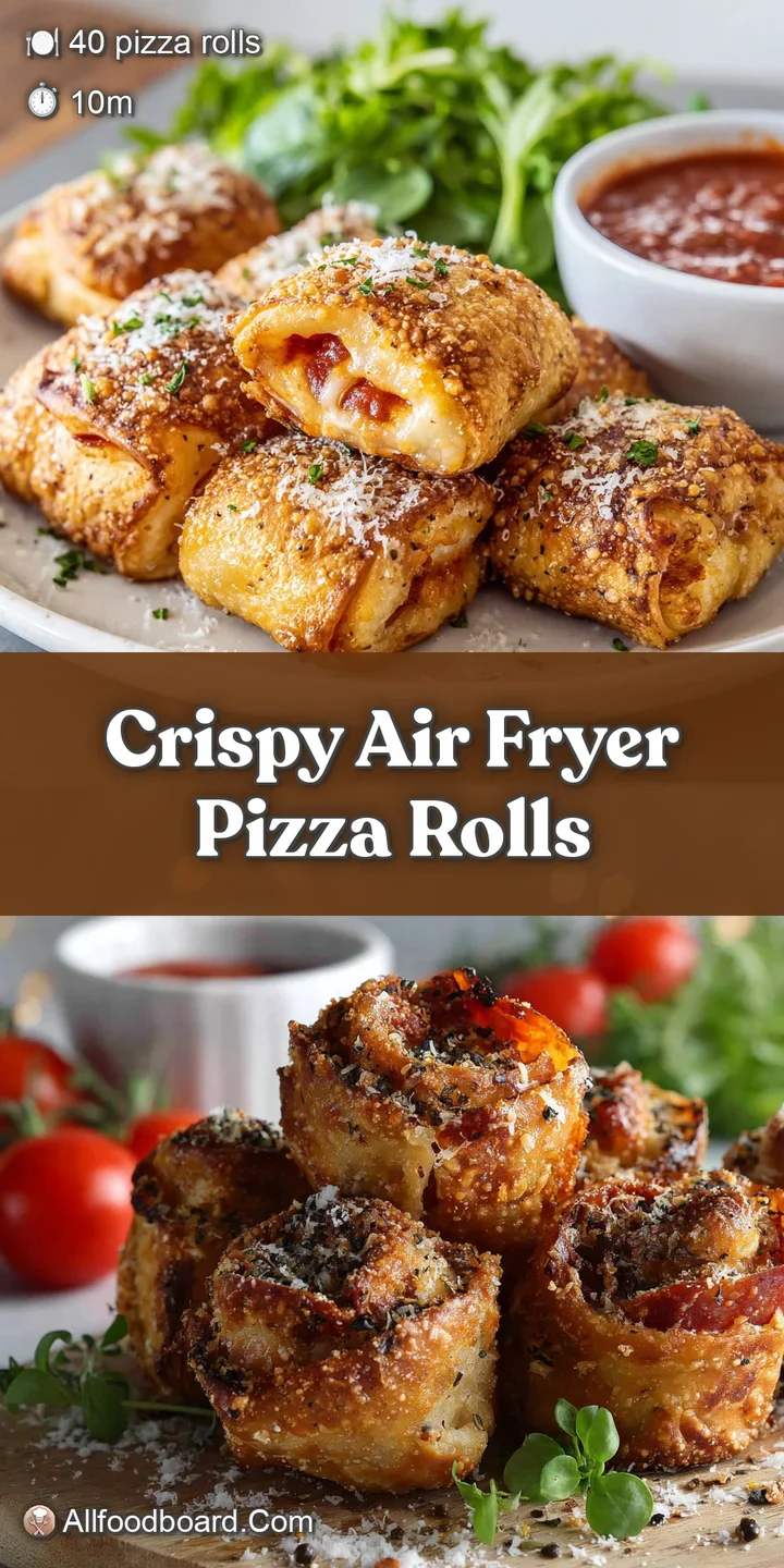 Close-up of a perfectly browned pizza roll with a slightly burst seam revealing molten cheese and rich tomato sauce inside.