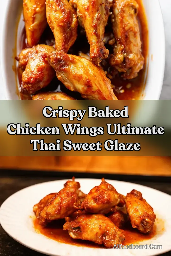 Crispy Baked Chicken Wings Ultimate Thai Sweet Glaze : PIN FOR LATER Crispy Baked Chicken Wings Ultimate Thai Sweet Glaze