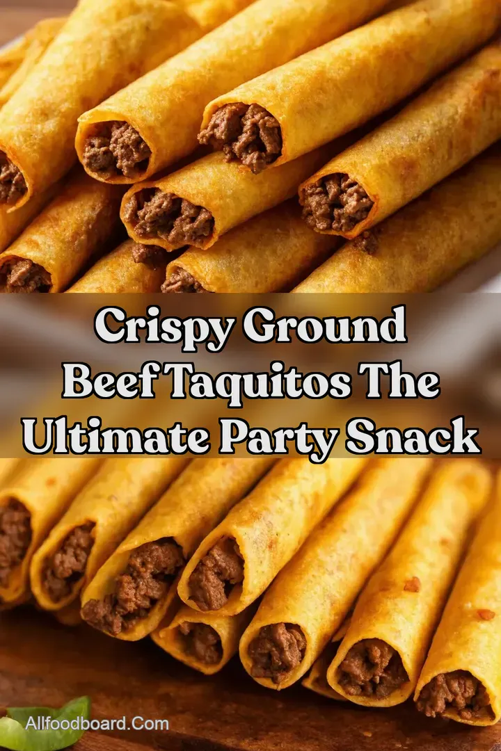 Crispy Ground Beef Taquitos The Ultimate Party Snack : PIN FOR LATER Crispy Ground Beef Taquitos The Ultimate Party Snack