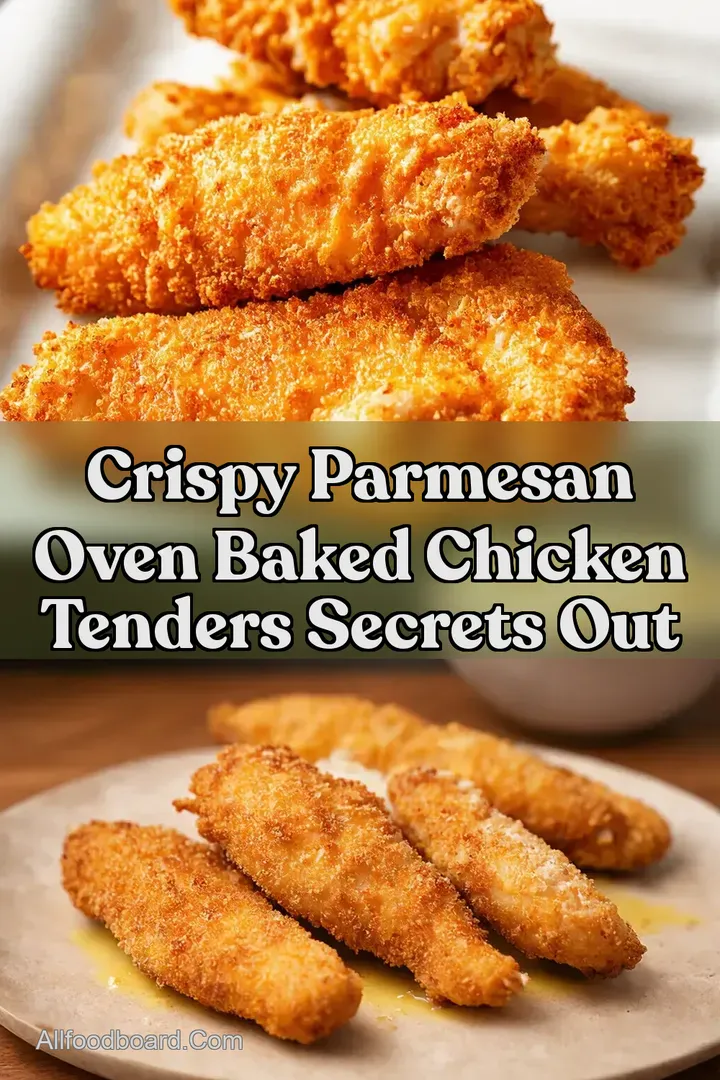 Crispy Parmesan Oven baked chicken tenders Secrets Out