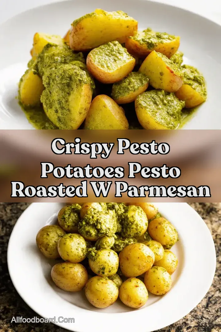 Crispy Pesto Potatoes Pesto Roasted w Parmesan : PIN FOR LATER Crispy Pesto Potatoes Pesto Roasted w Parmesan