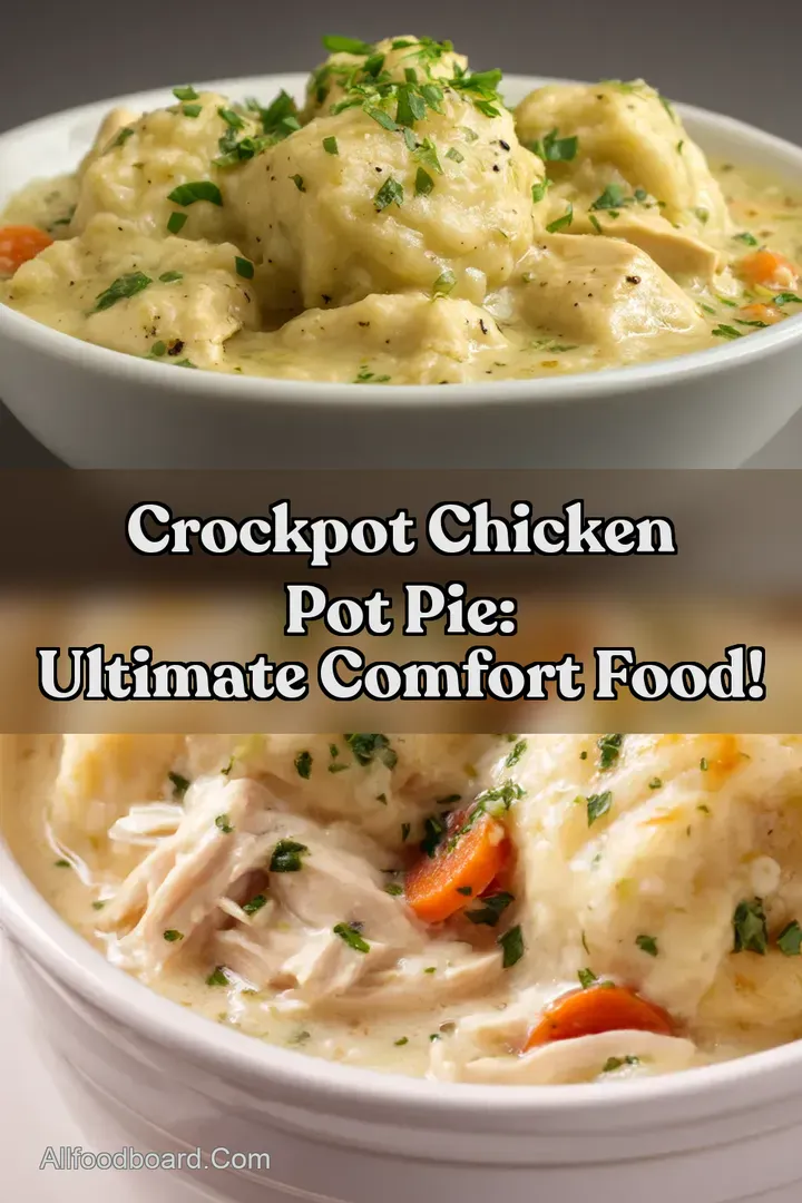 Crockpot Chicken Pot Pie: Ultimate Comfort Food! : PIN FOR LATER Crockpot Chicken Pot Pie: Ultimate Comfort Food!