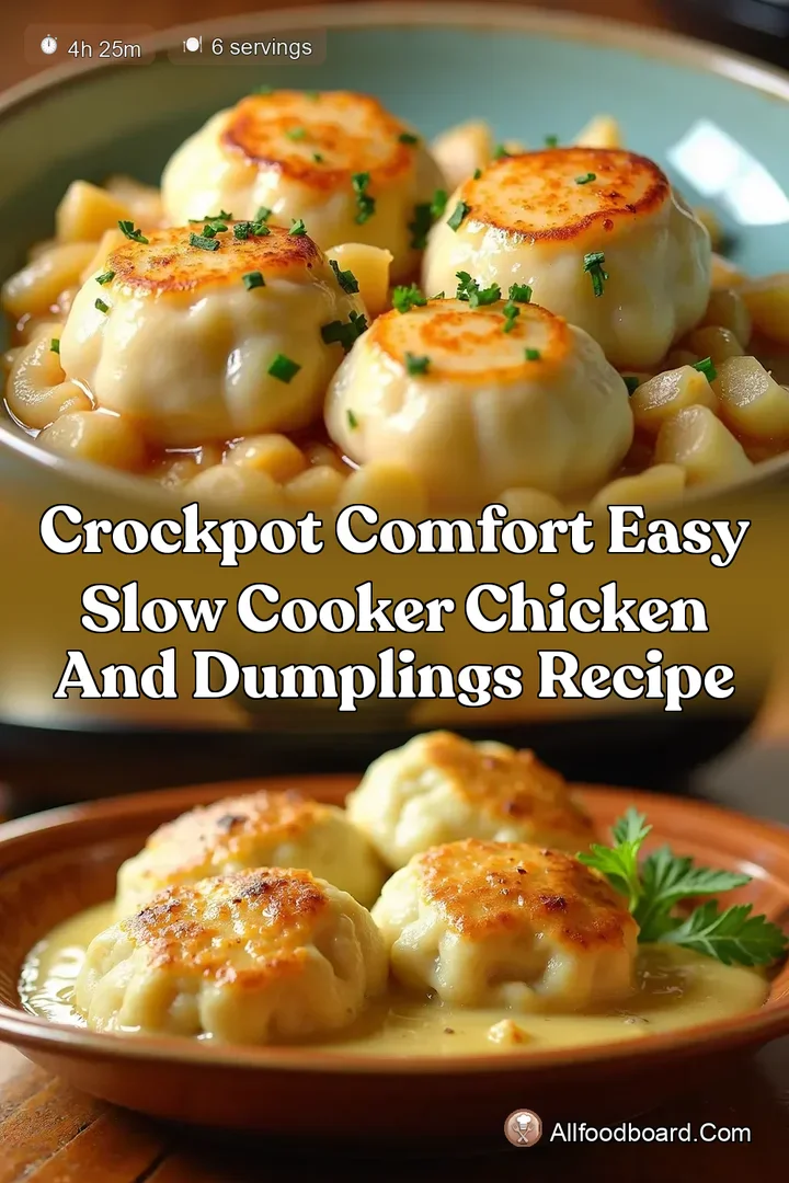 Crockpot Comfort Easy Slow Cooker Chicken and Dumplings Recipe