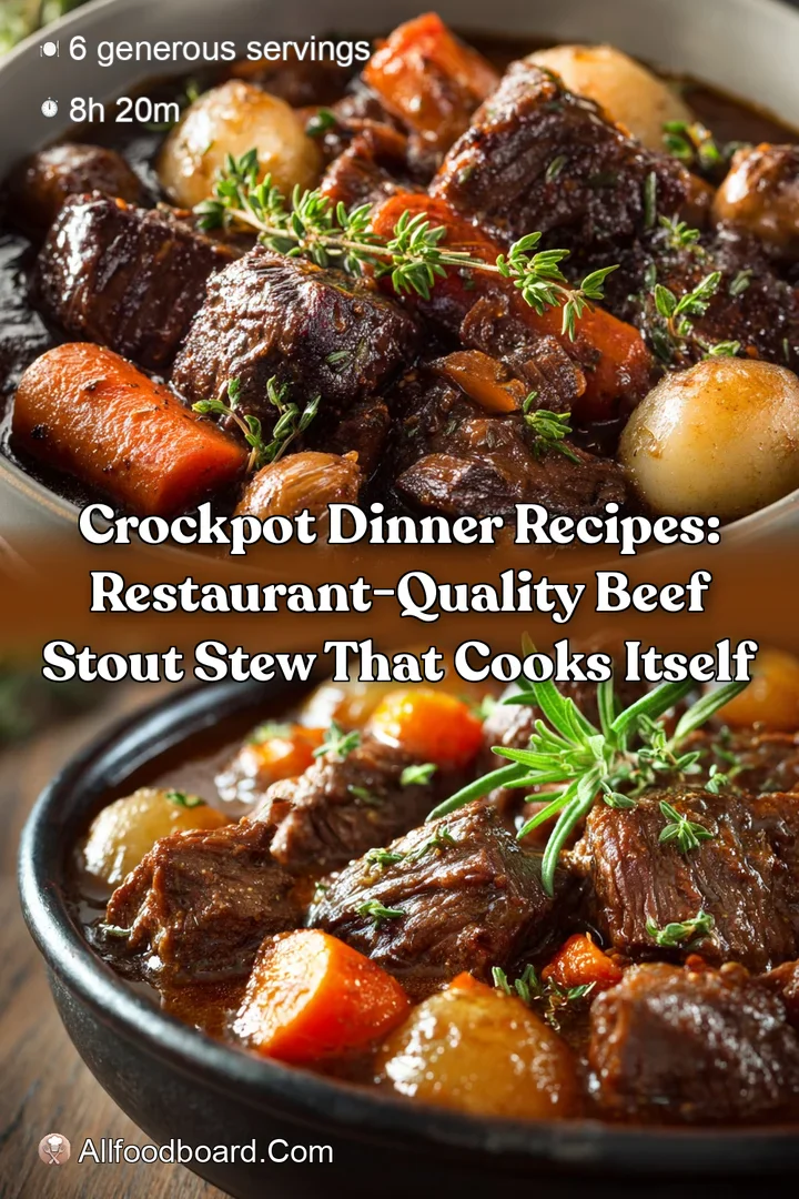 Crockpot Dinner Recipes: Restaurant-Quality Beef Stout Stew That Cooks Itself
