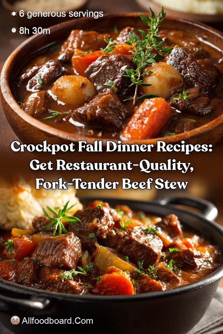 Crockpot Fall Dinner Recipes: Get Restaurant-Quality Fork-Tender Beef Stew