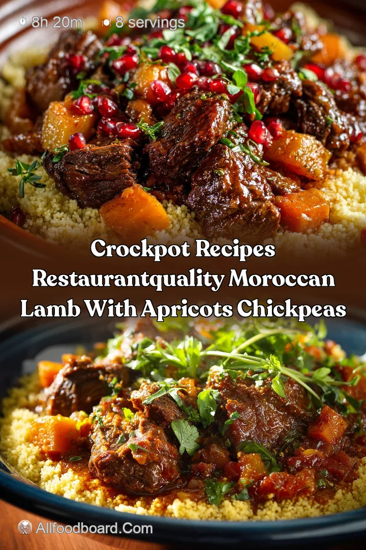 Crockpot Recipes RestaurantQuality Moroccan Lamb with Apricots Chickpeas